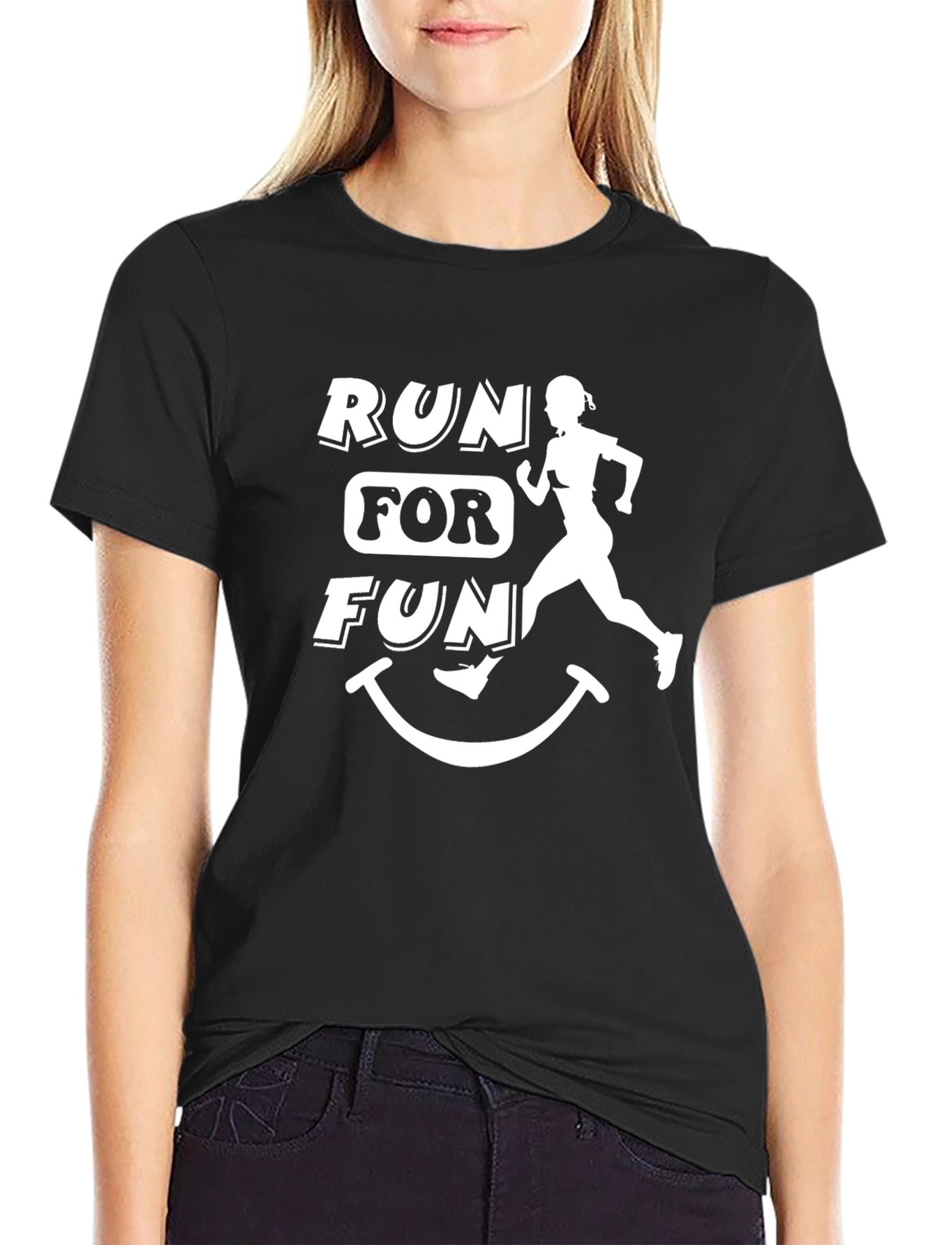 Run for Fun Black T-Shirt
