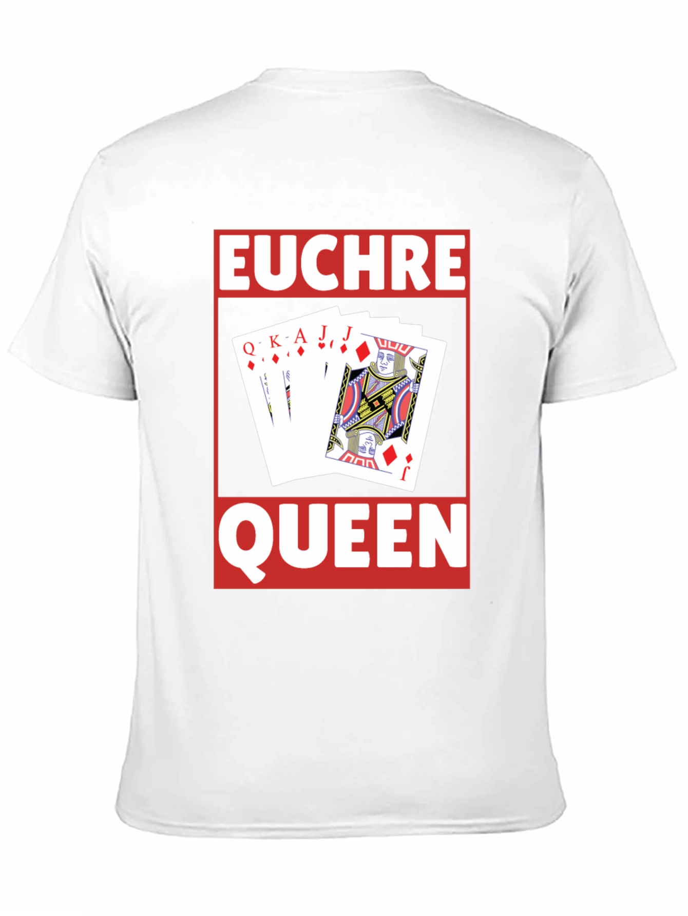 Euchre Queen Card Game Graphic T-Shirt