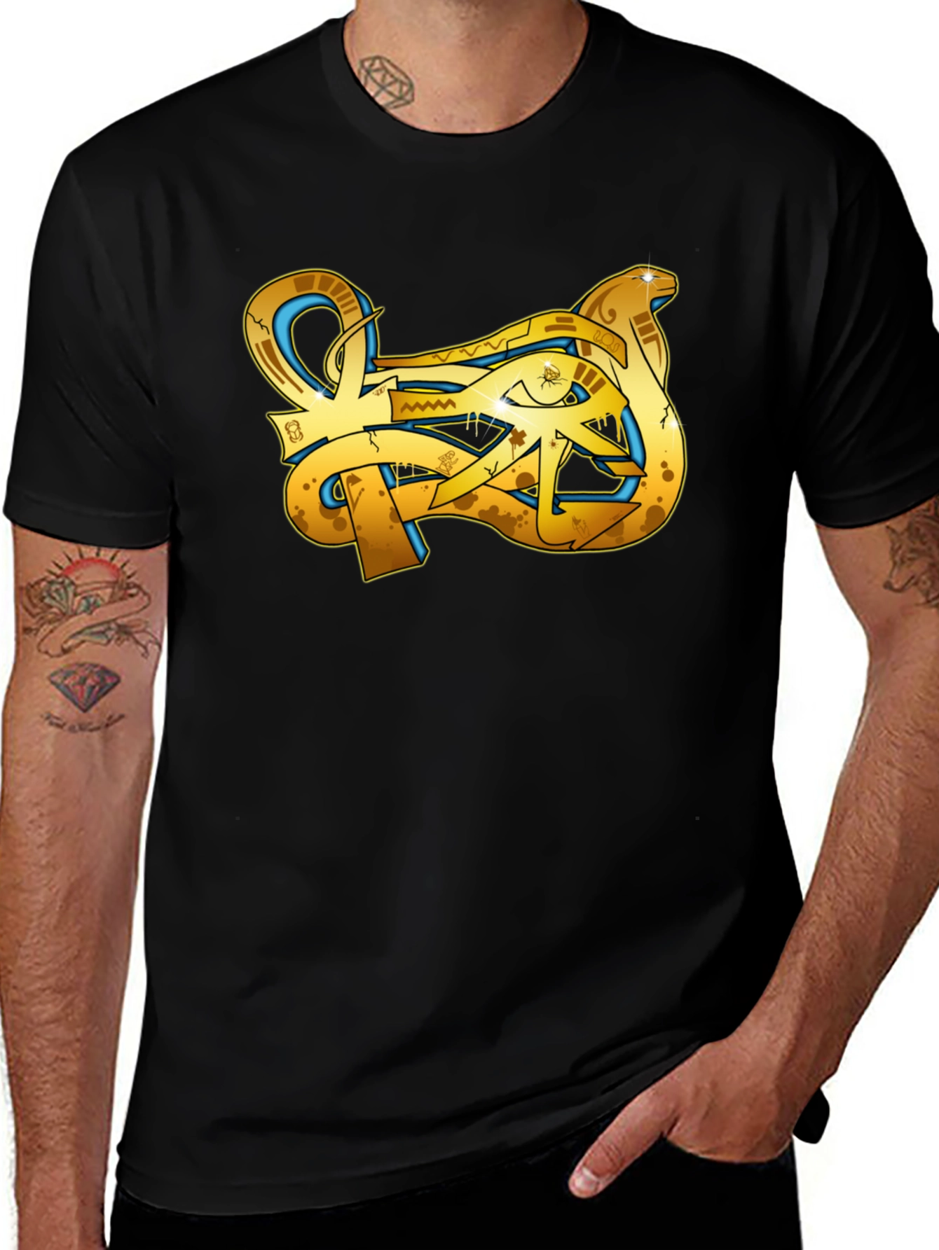 Graphic Tee - Egyptian Eye Design - Soft Cotton