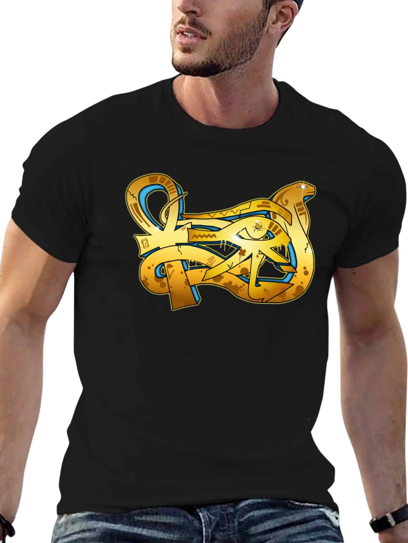 Graphic Tee - Egyptian Eye Design - Soft Cotton