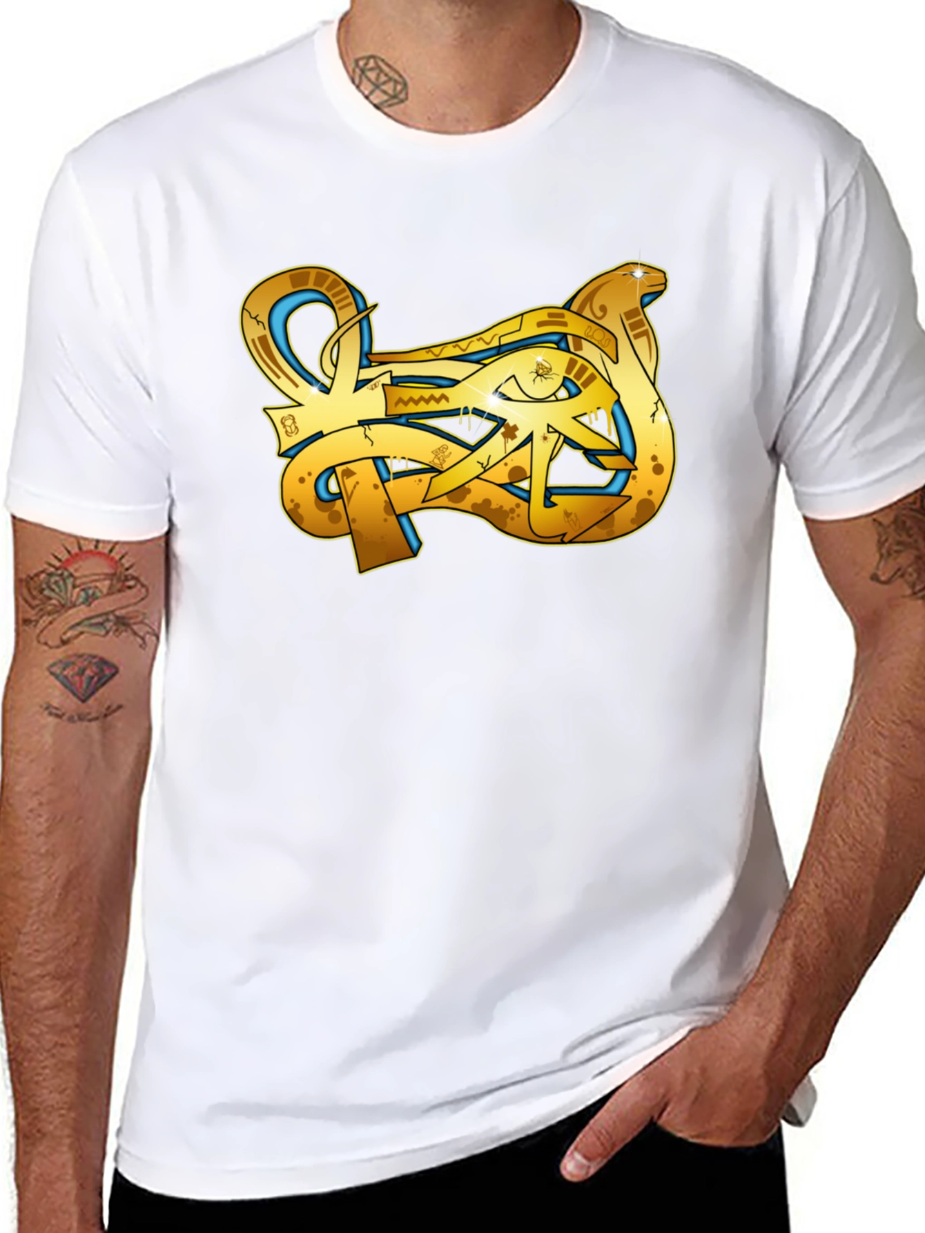 Graphic Tee - Egyptian Eye Design - Soft Cotton