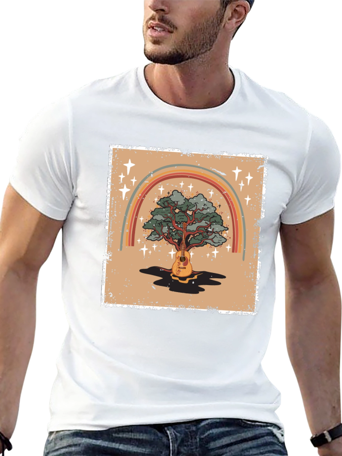 Guitar Tree Rainbow Graphic Tee - Unisex