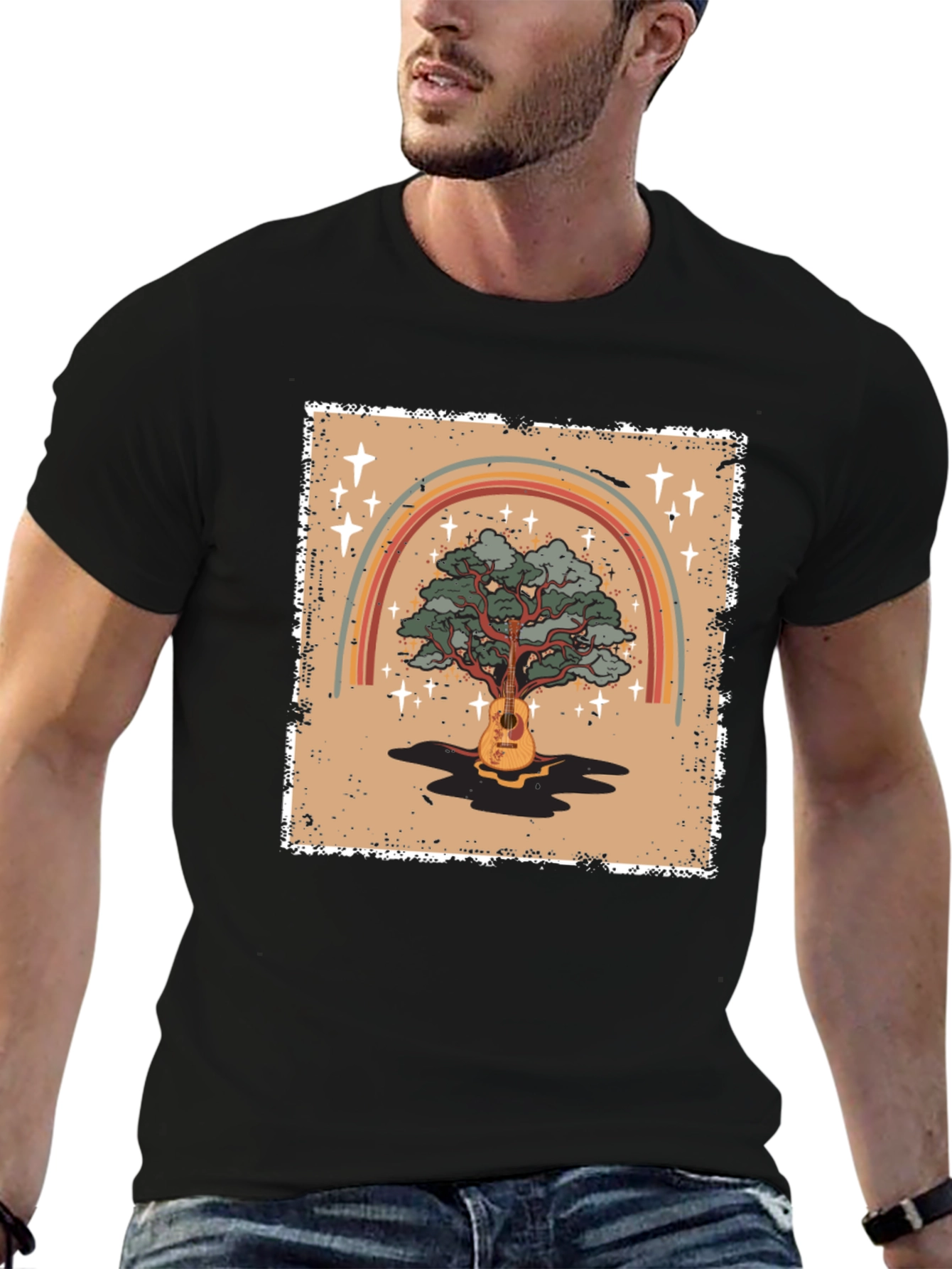 Guitar Tree Rainbow Graphic Tee - Unisex