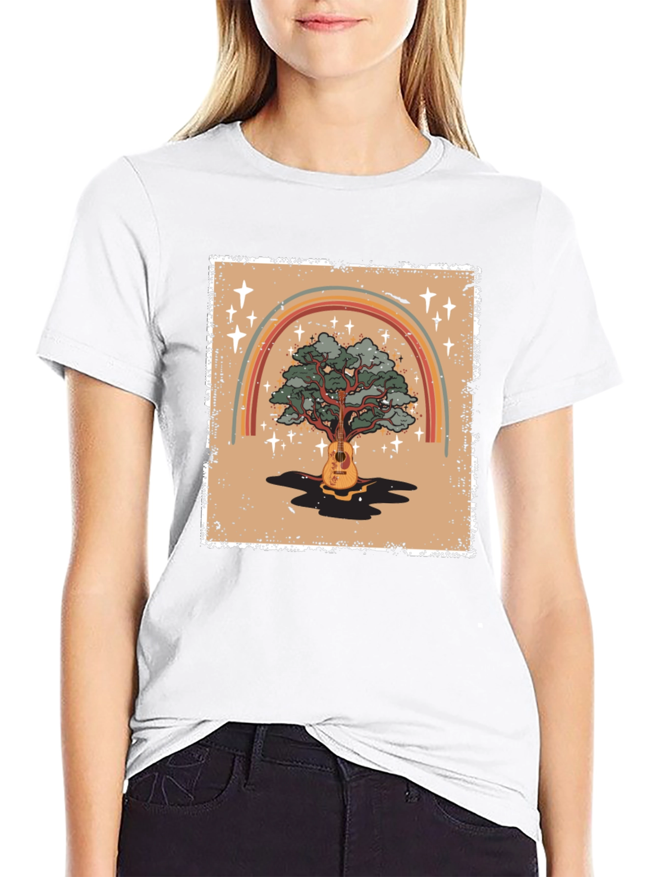 Guitar Tree Rainbow Graphic Tee - Unisex