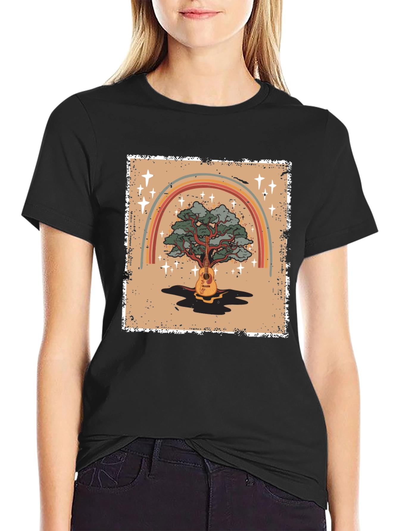 Guitar Tree Rainbow Graphic Tee - Unisex