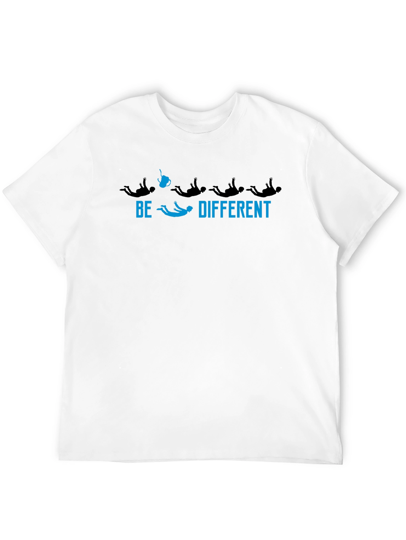 Be Different Skydiving Graphic Tee - Black