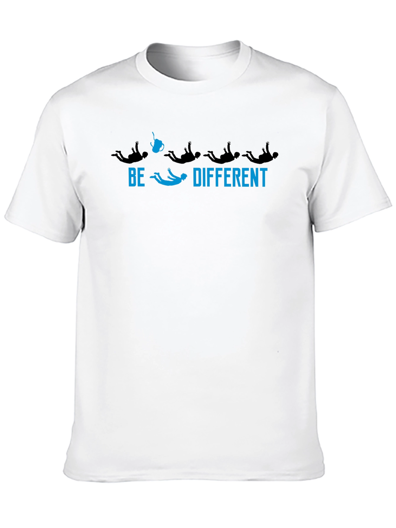 Be Different Skydiving Graphic Tee - Black