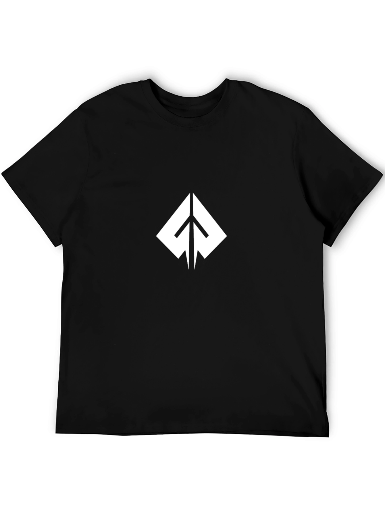 Modern Black T-Shirt with Abstract Logo