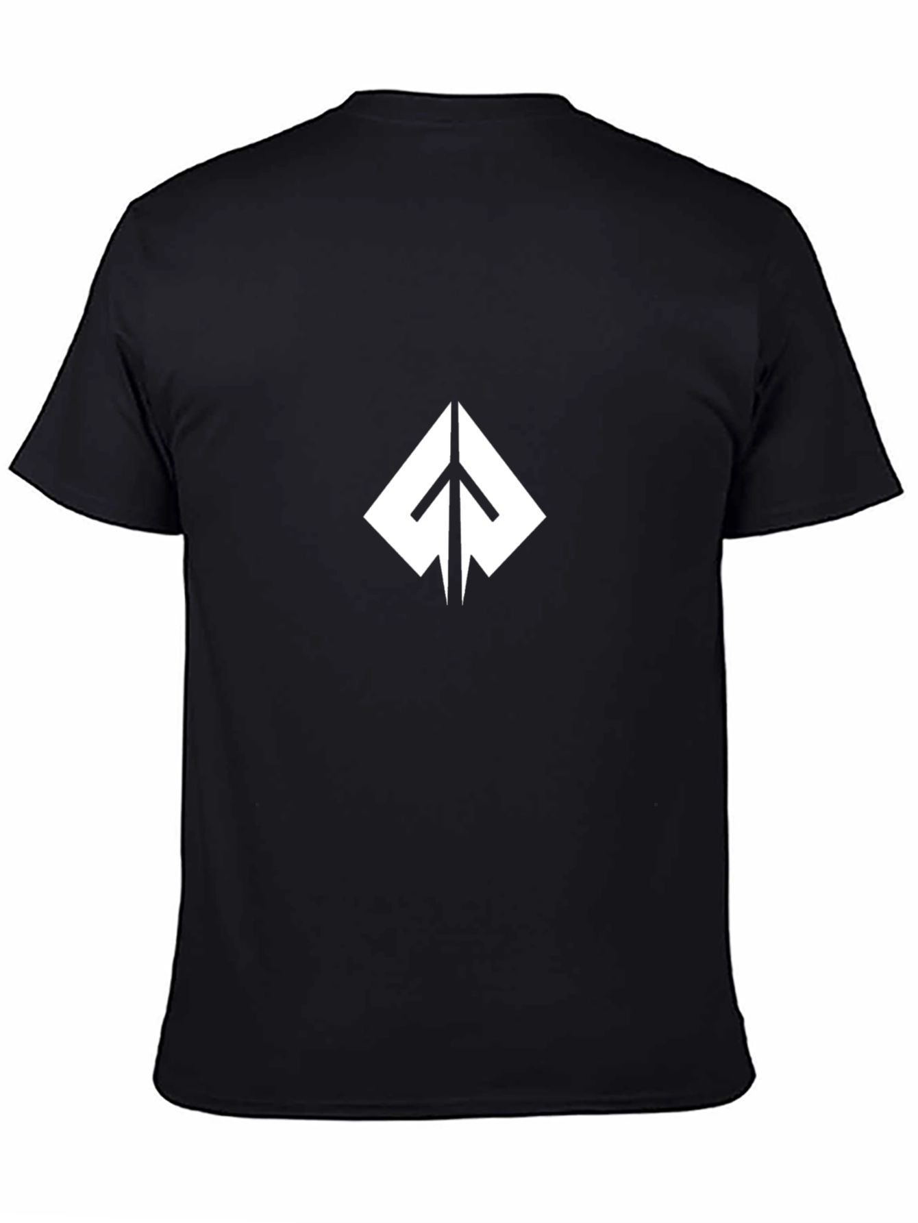 Modern Black T-Shirt with Abstract Logo