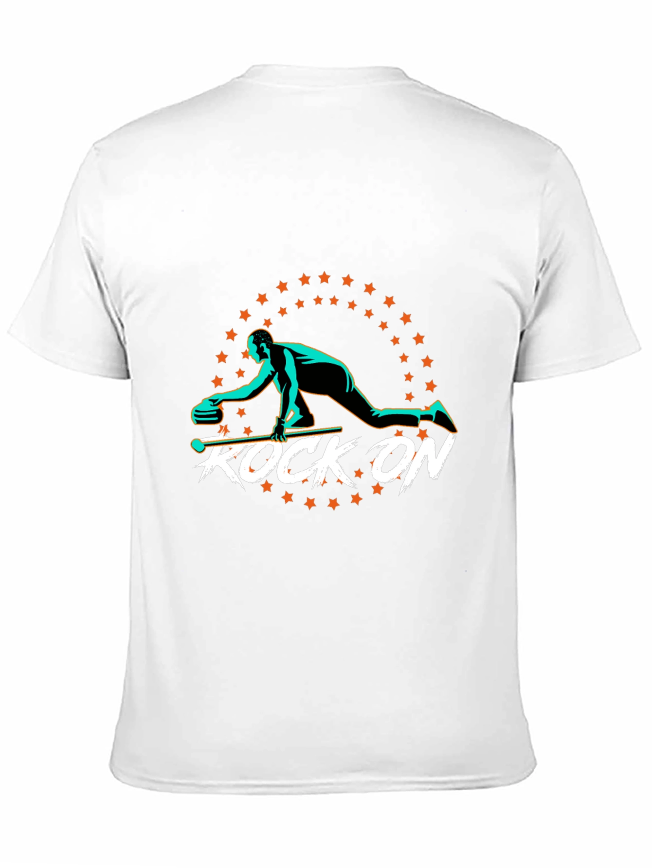 Rock On Curling Graphic T-Shirt