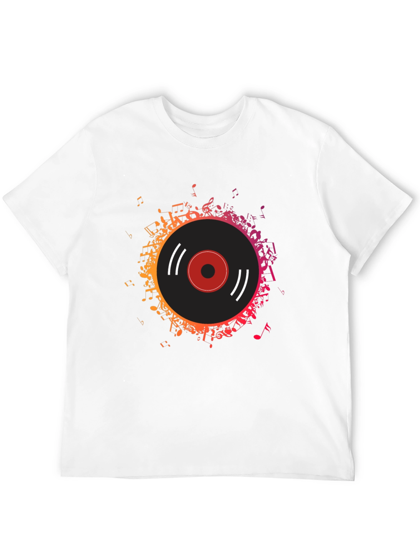 Vinyl Record Music Notes Graphic Tee