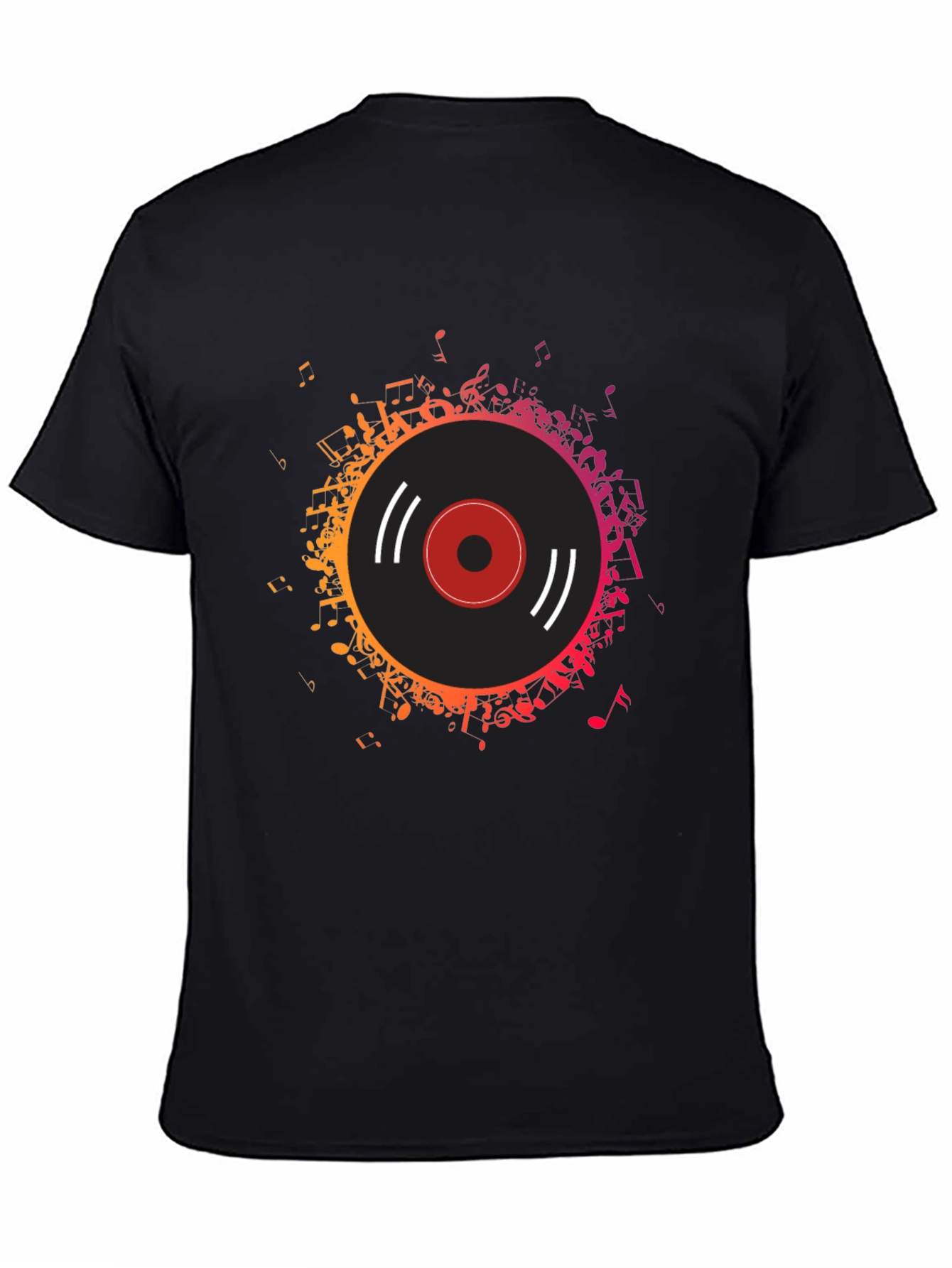 Vinyl Record Music Notes Graphic Tee