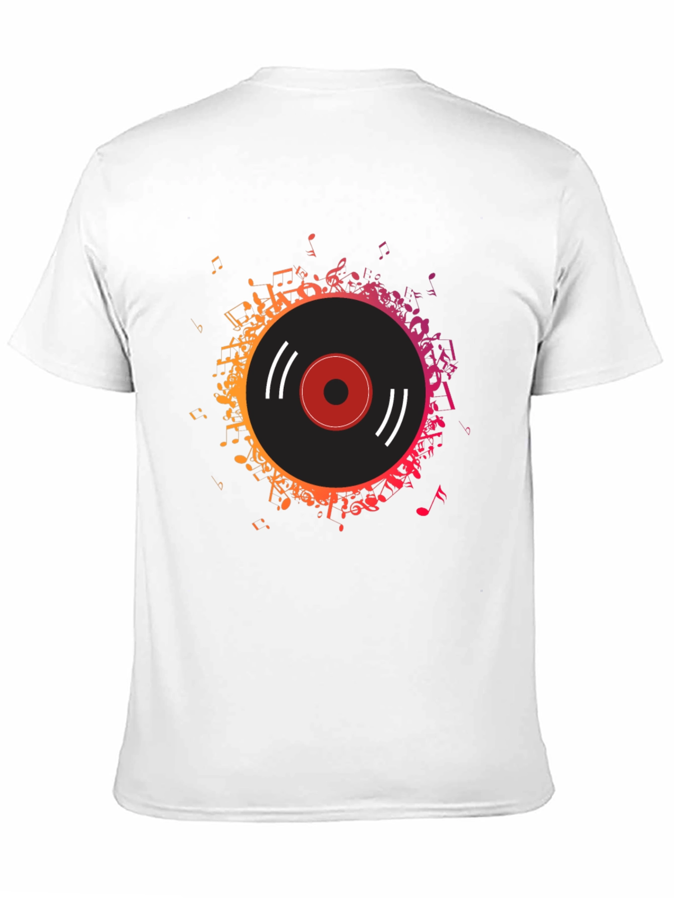 Vinyl Record Music Notes Graphic Tee