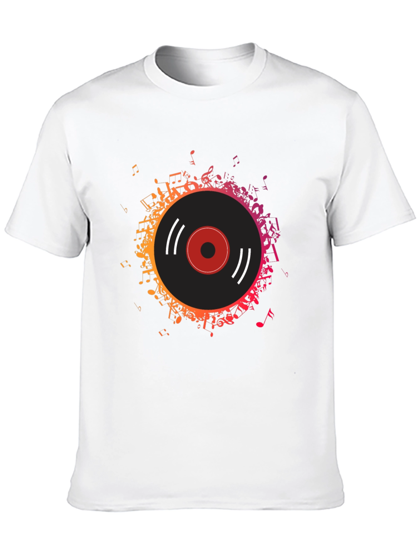 Vinyl Record Music Notes Graphic Tee