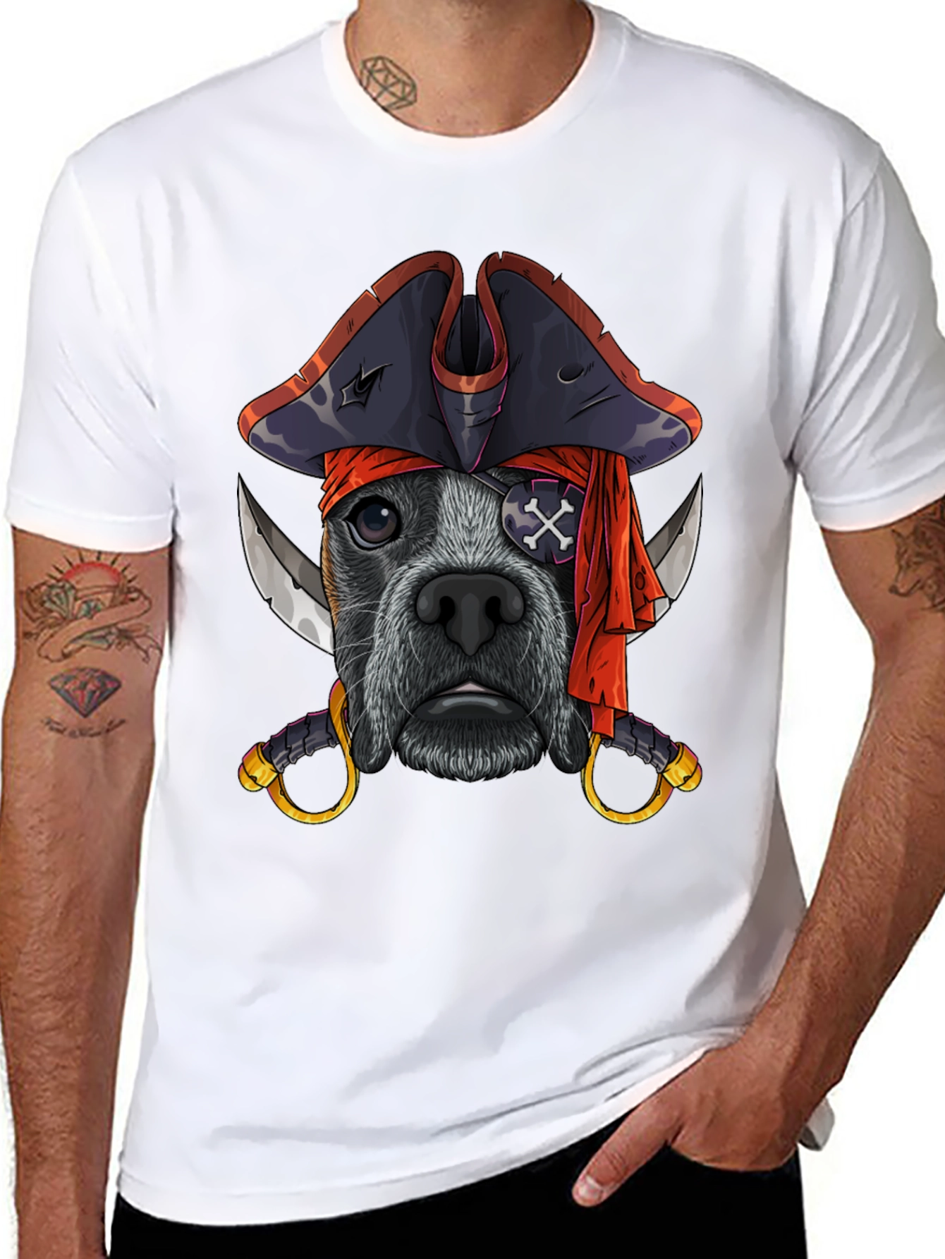 Pirate Dog T-Shirt Funny Pet Tee