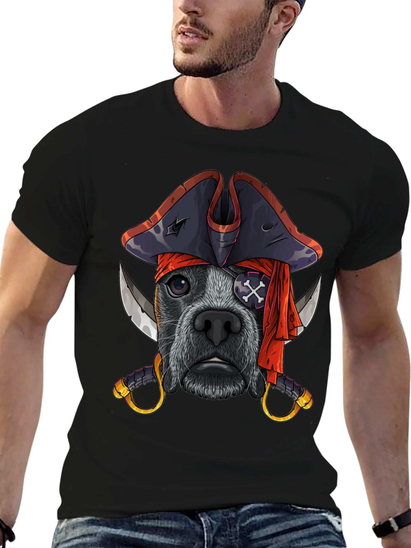 Pirate Dog T-Shirt Funny Pet Tee