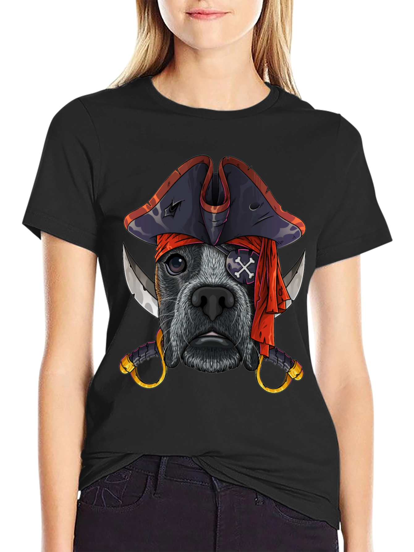 Pirate Dog T-Shirt Funny Pet Tee