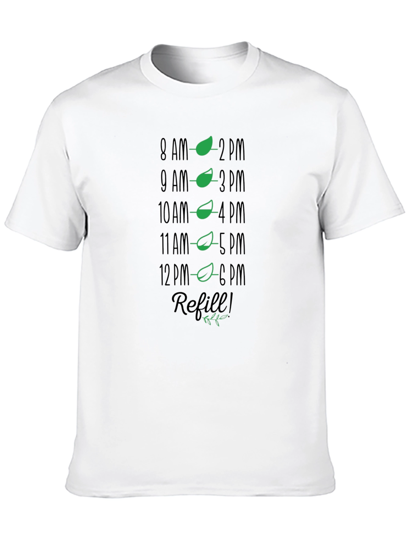Hydration Schedule T-Shirt - Refill Reminder