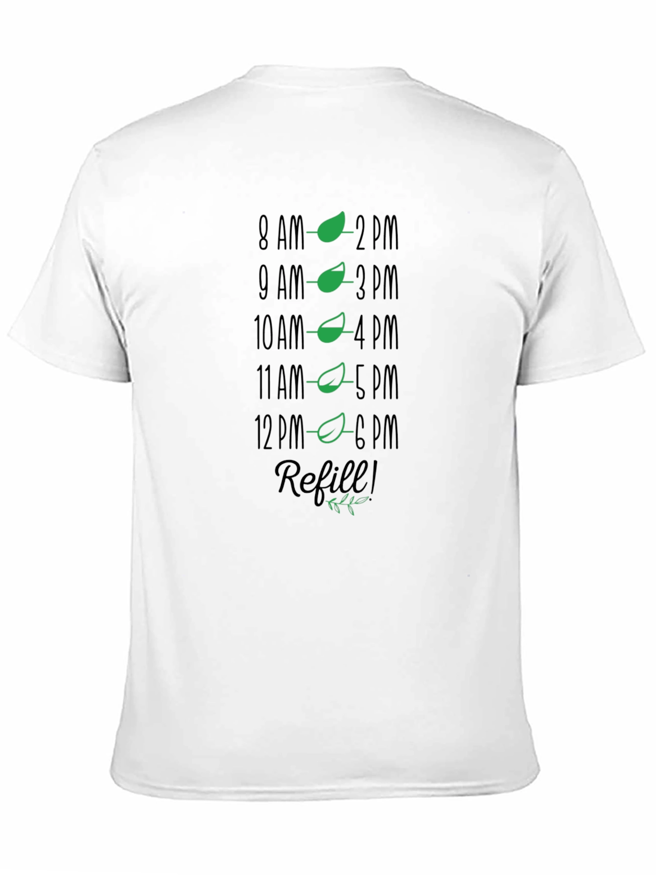 Hydration Schedule T-Shirt - Refill Reminder