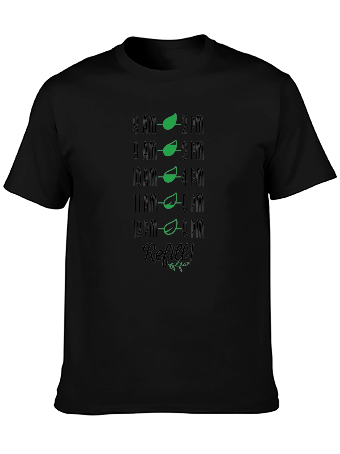 Hydration Schedule T-Shirt - Refill Reminder
