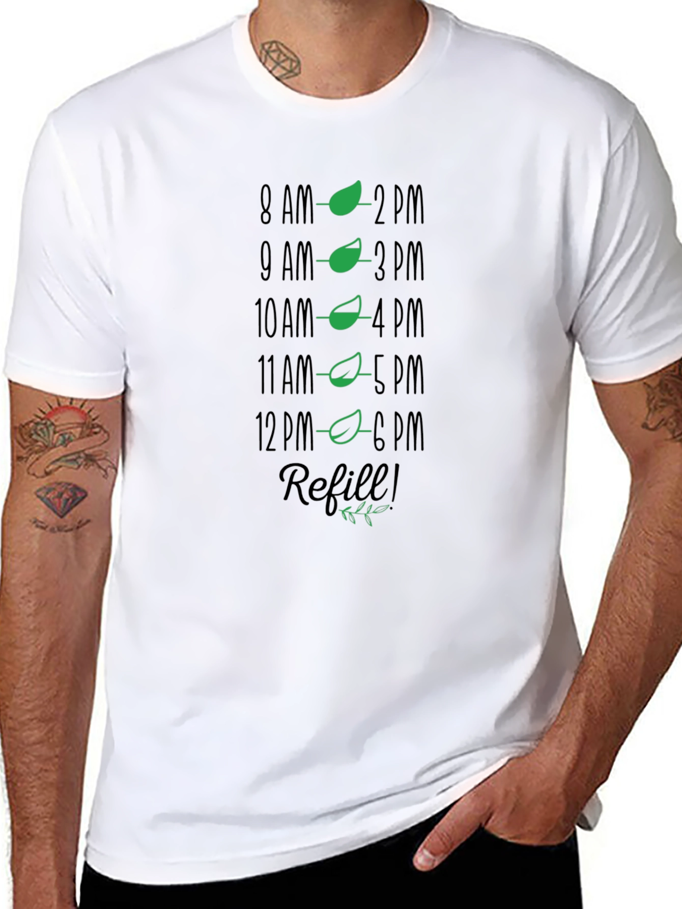 Hydration Schedule T-Shirt - Refill Reminder