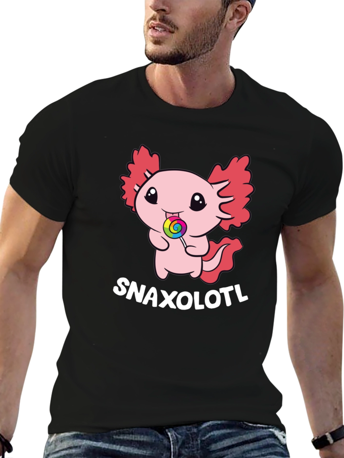 Snaxolotl T-Shirt - Cute Axolotl Candy Tee