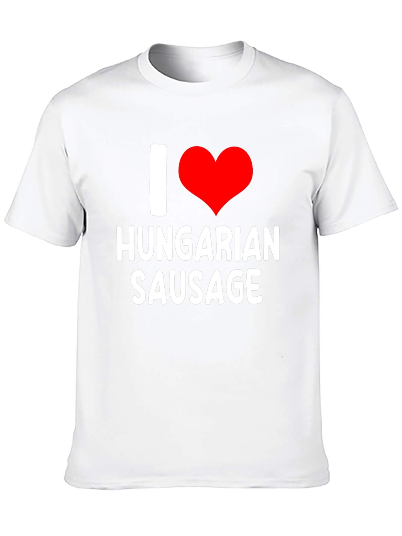 I Love Hungarian Sausage T-Shirt - Black