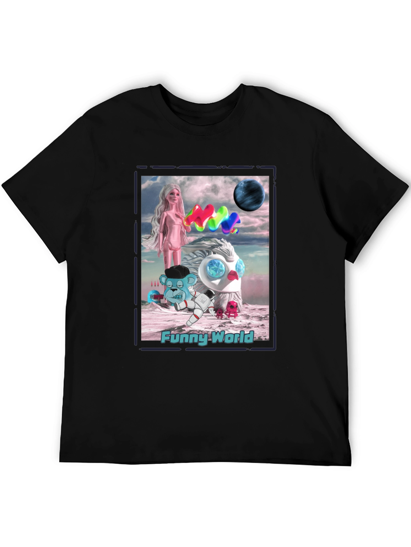 Funny World Graphic T-Shirt - Unique Art Tee