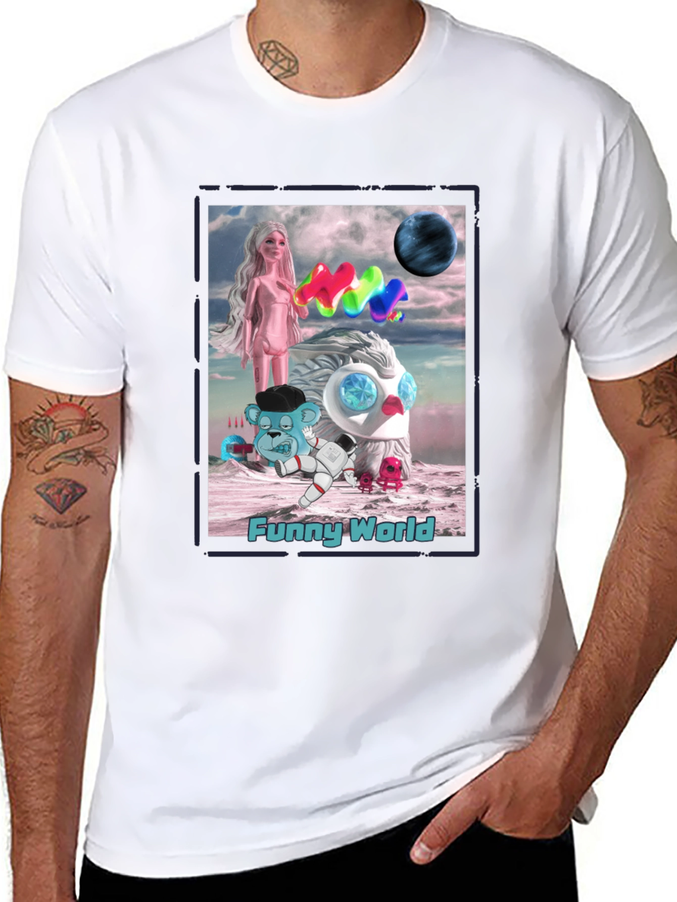 Funny World Graphic T-Shirt - Unique Art Tee