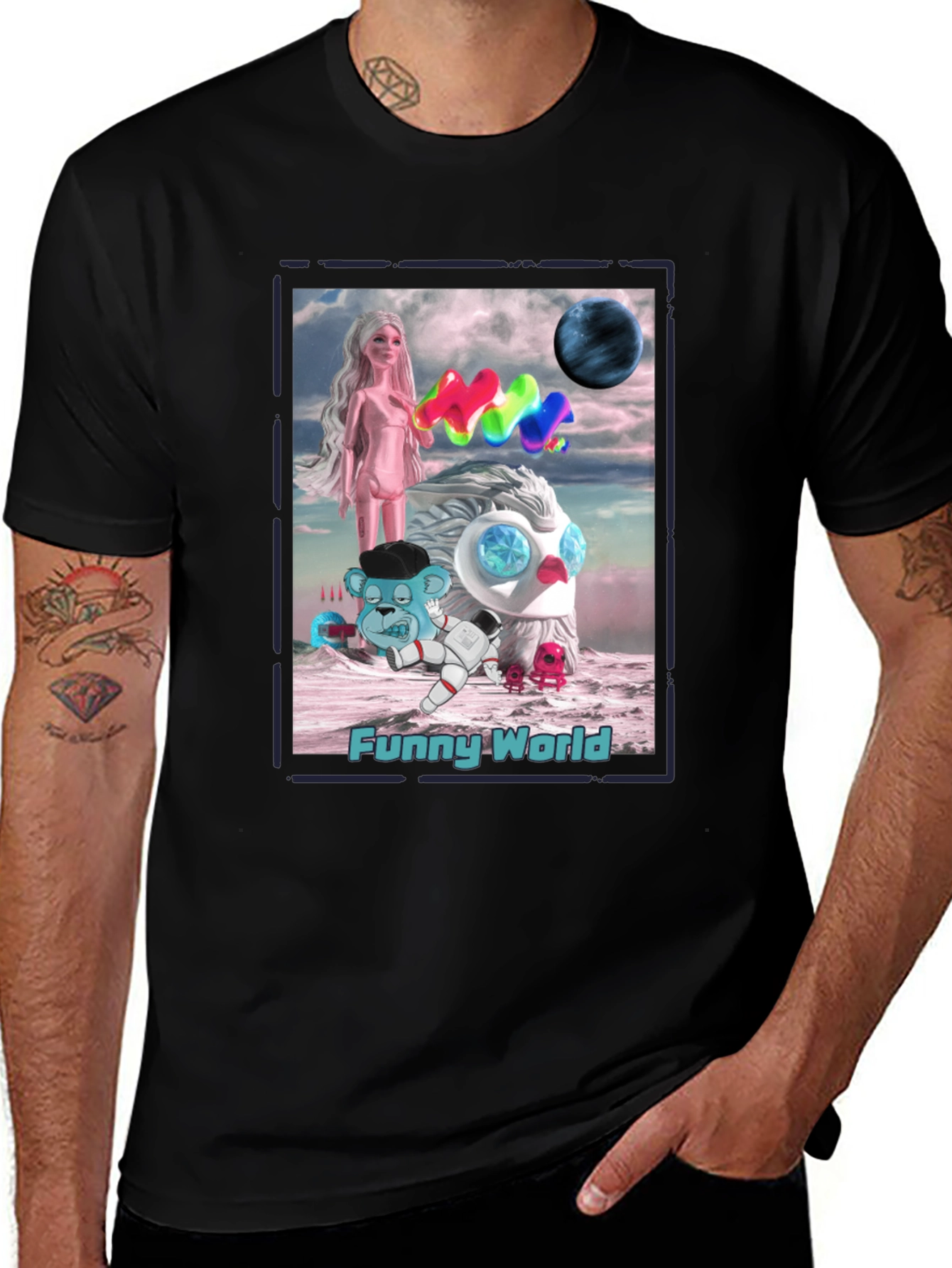 Funny World Graphic T-Shirt - Unique Art Tee