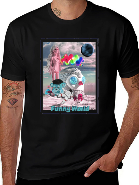 Funny World Graphic T-Shirt - Unique Art Tee