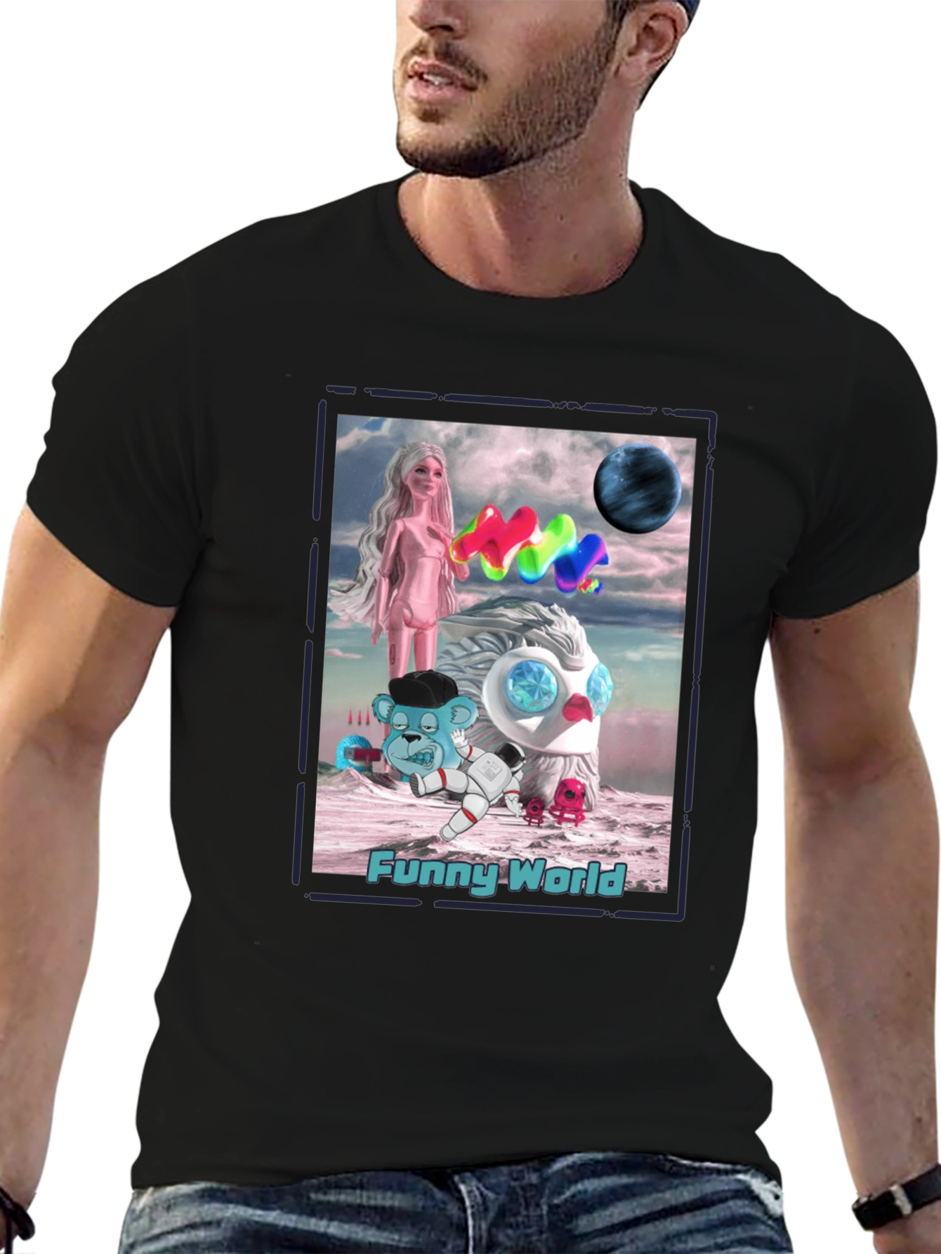 Funny World Graphic T-Shirt - Unique Art Tee