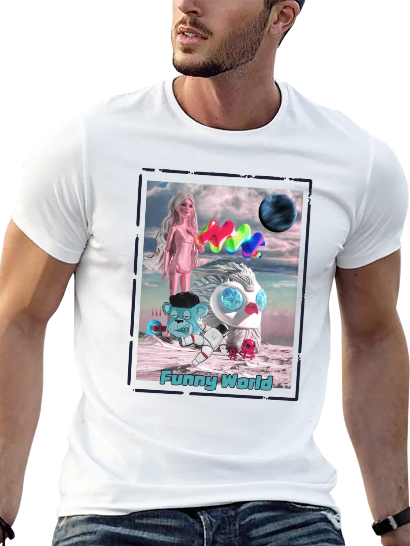 Funny World Graphic T-Shirt - Unique Art Tee