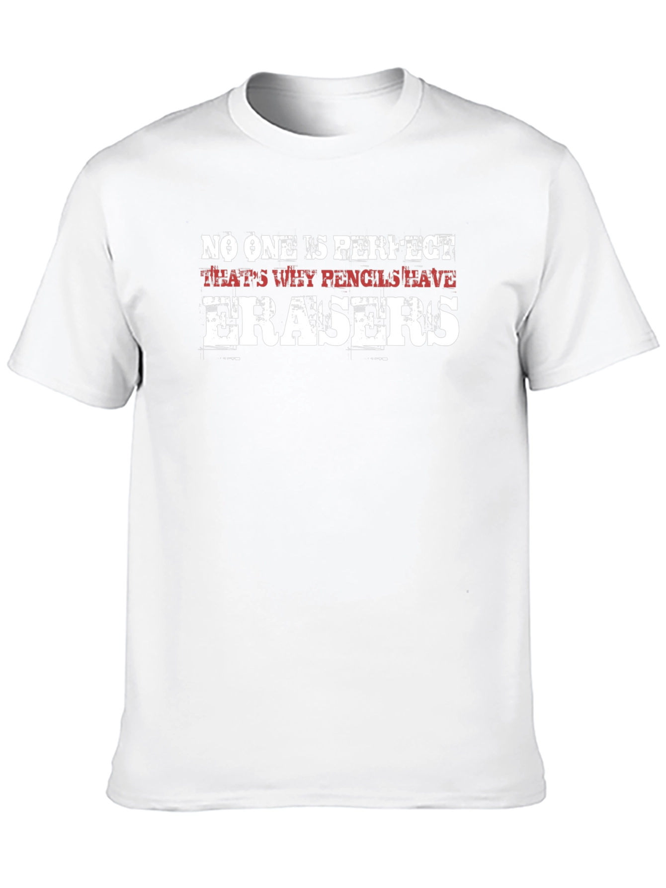 Humorous Erasers Graphic T-Shirt - Perfect Imperfection