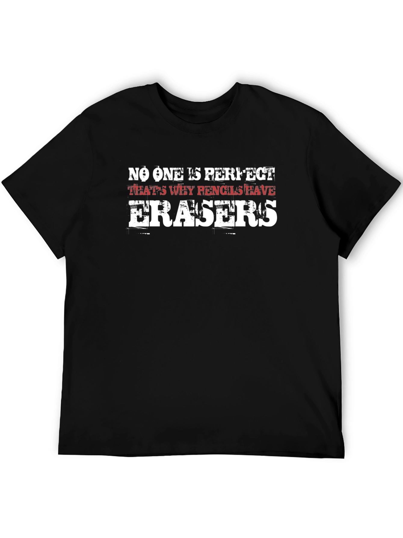 Humorous Erasers Graphic T-Shirt - Perfect Imperfection