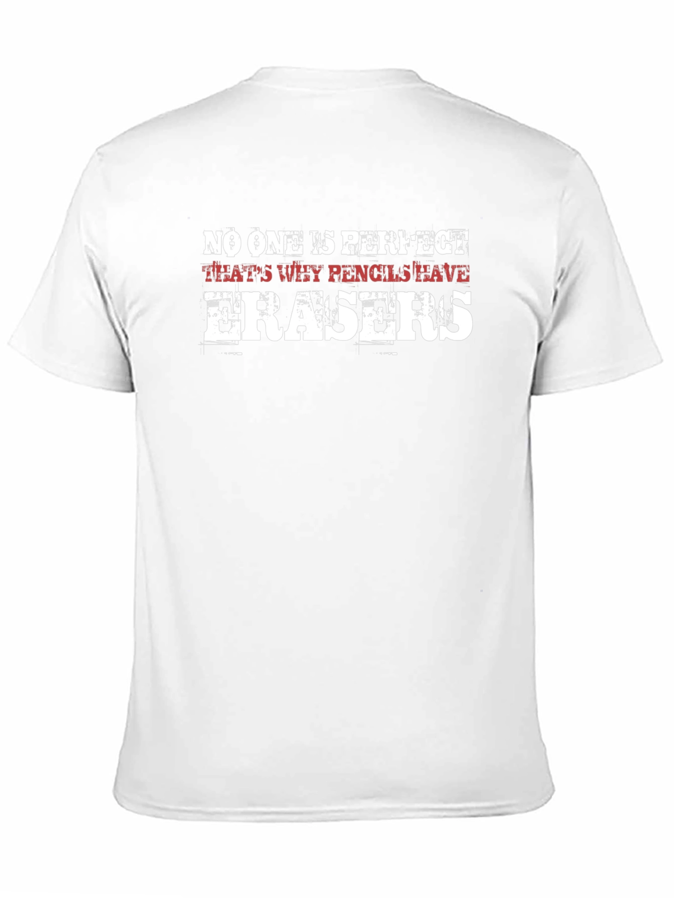 Humorous Erasers Graphic T-Shirt - Perfect Imperfection