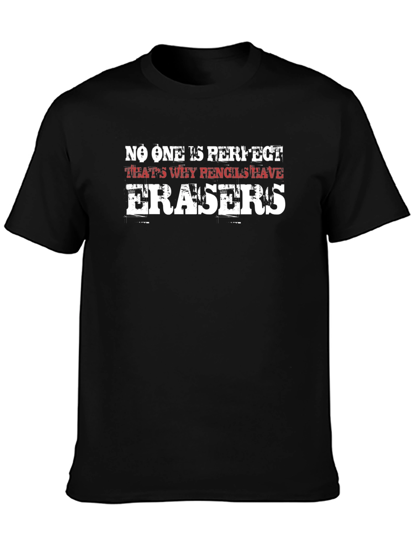 Humorous Erasers Graphic T-Shirt - Perfect Imperfection