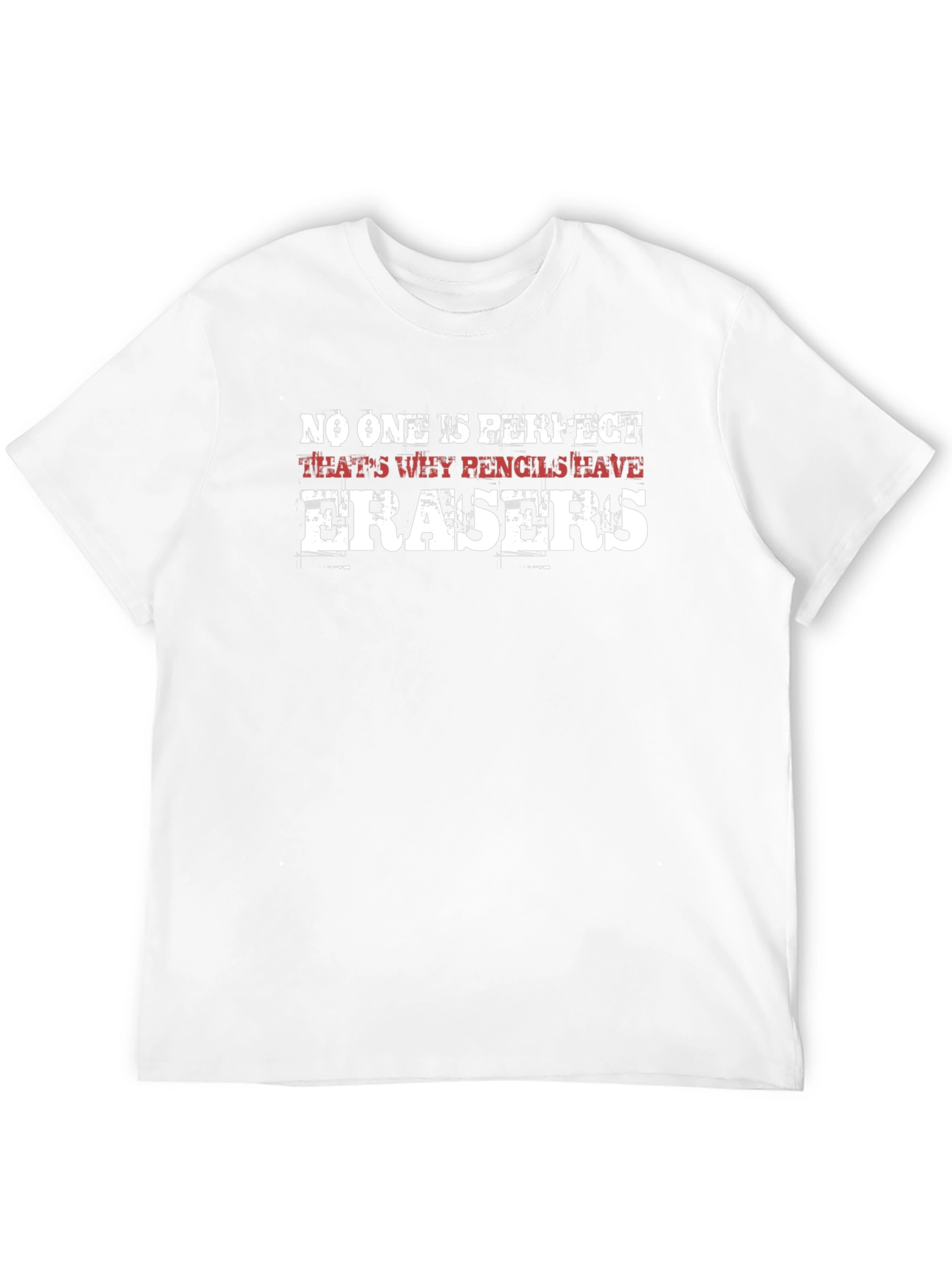 Humorous Erasers Graphic T-Shirt - Perfect Imperfection