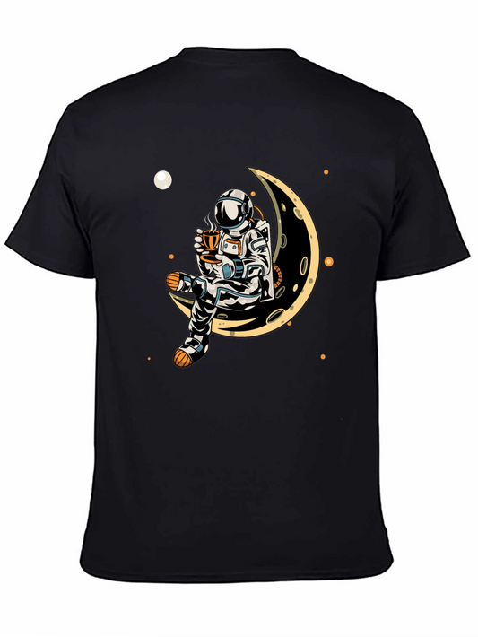 Astronaut Moon Coffee T-Shirt - Space Lover Tee