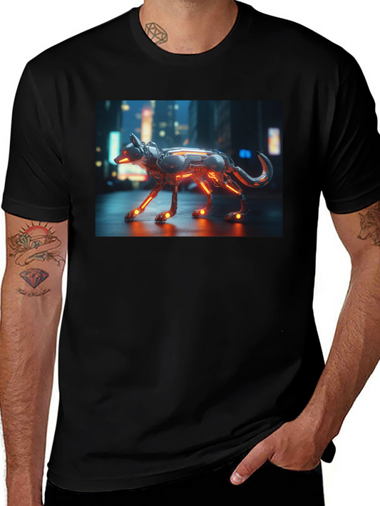 Cyberpunk Dog T-Shirt - Sci-Fi Pet Design