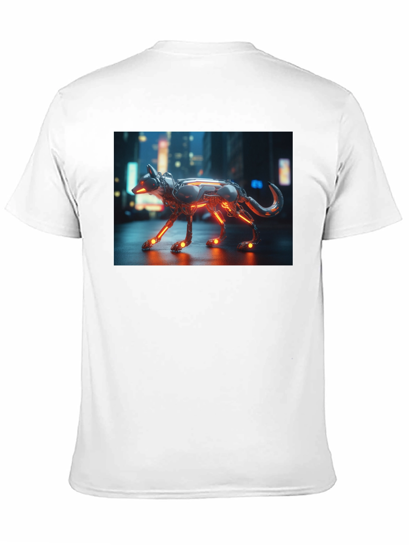 Cyberpunk Dog T-Shirt - Sci-Fi Pet Design