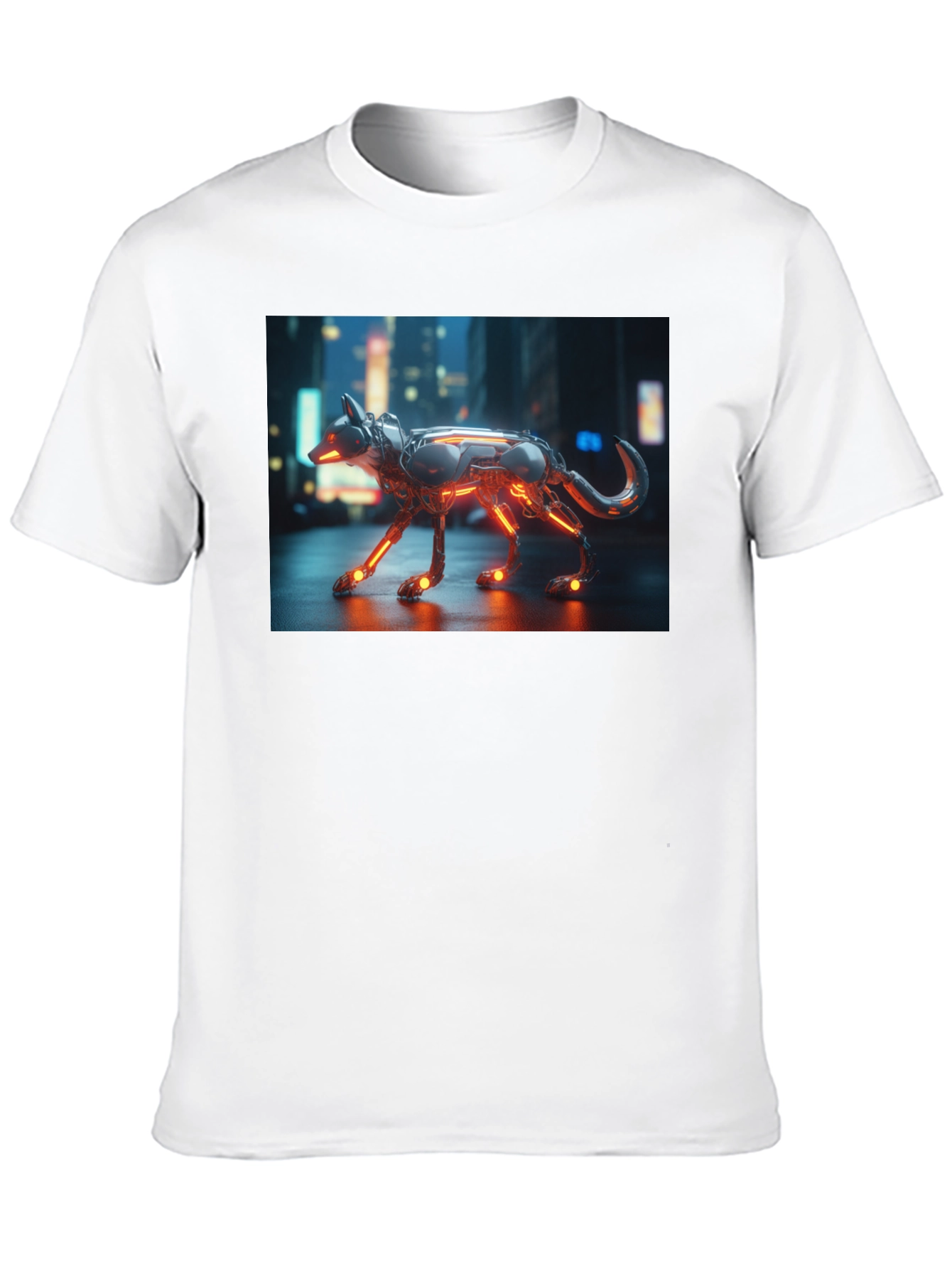 Cyberpunk Dog T-Shirt - Sci-Fi Pet Design