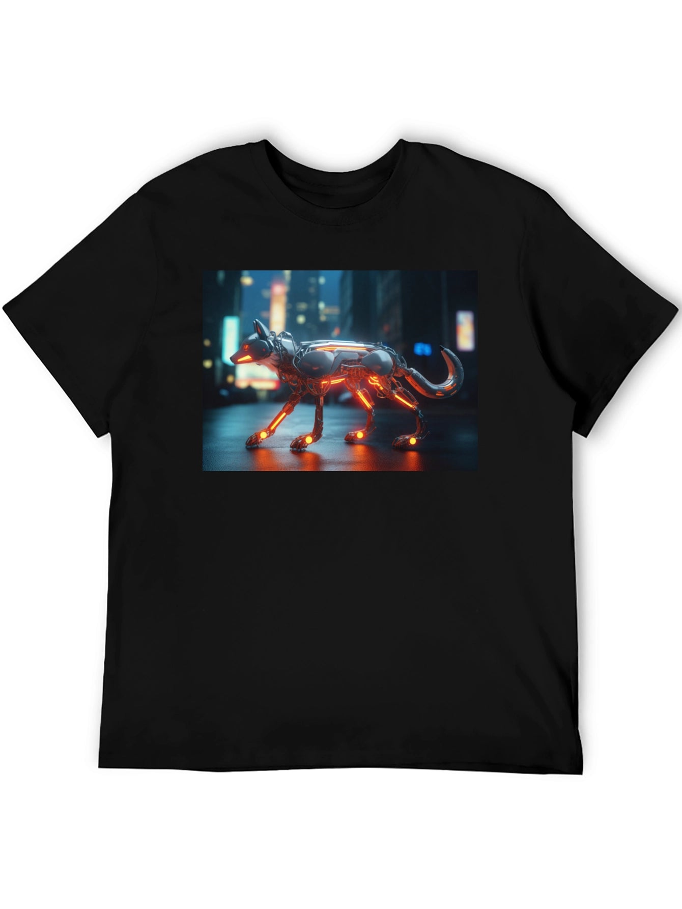 Cyberpunk Dog T-Shirt - Sci-Fi Pet Design