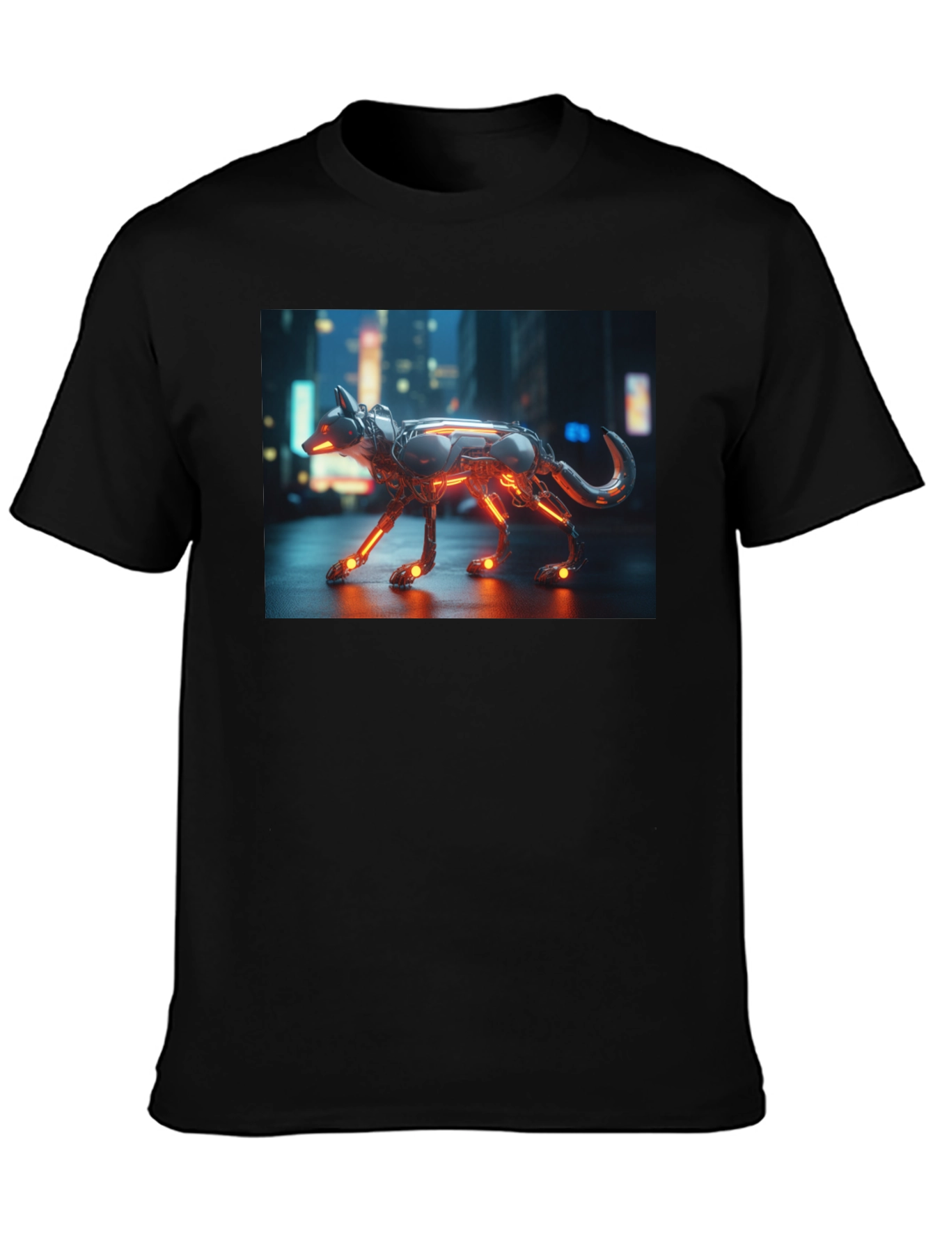 Cyberpunk Dog T-Shirt - Sci-Fi Pet Design