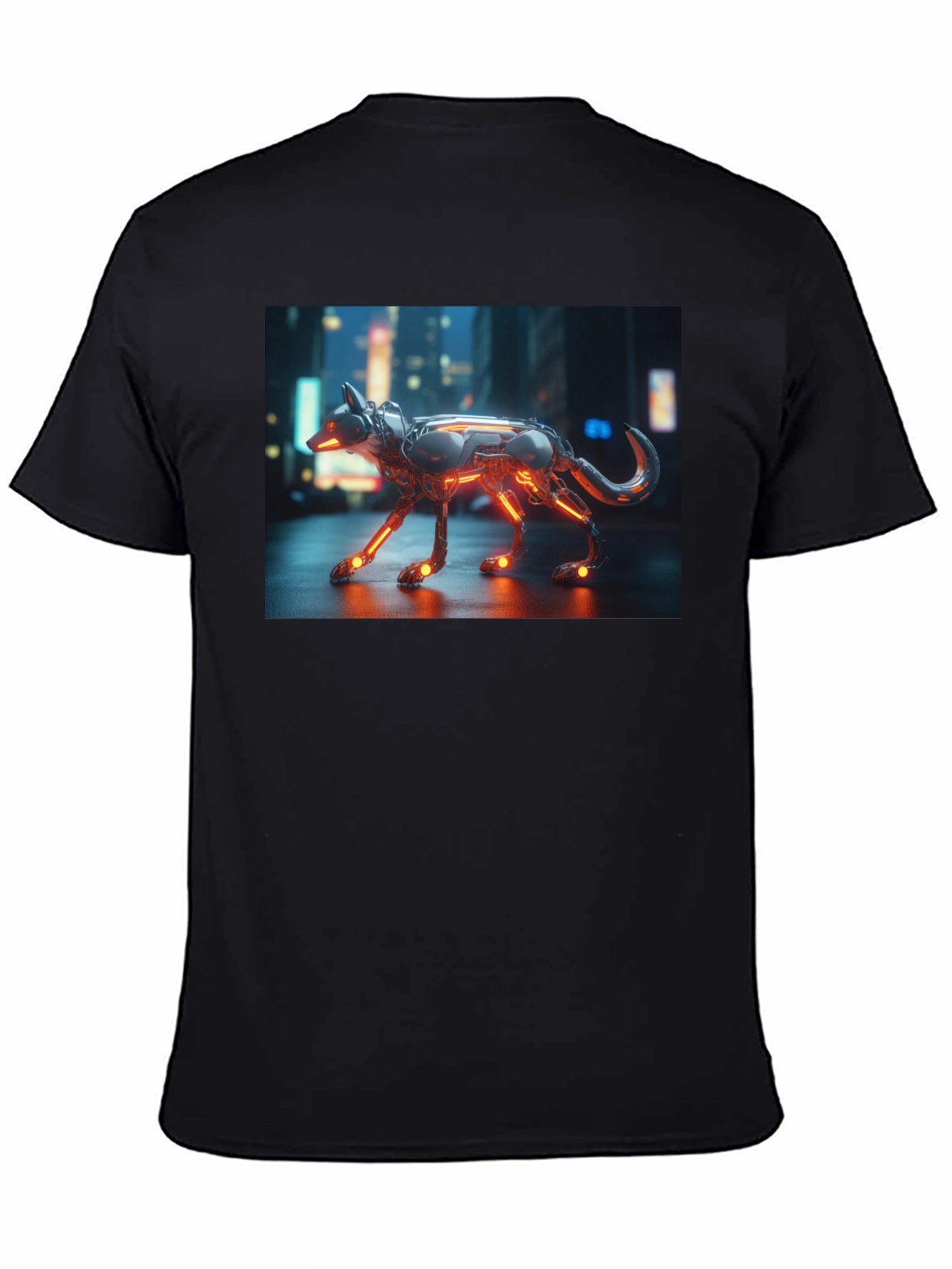 Cyberpunk Dog T-Shirt - Sci-Fi Pet Design