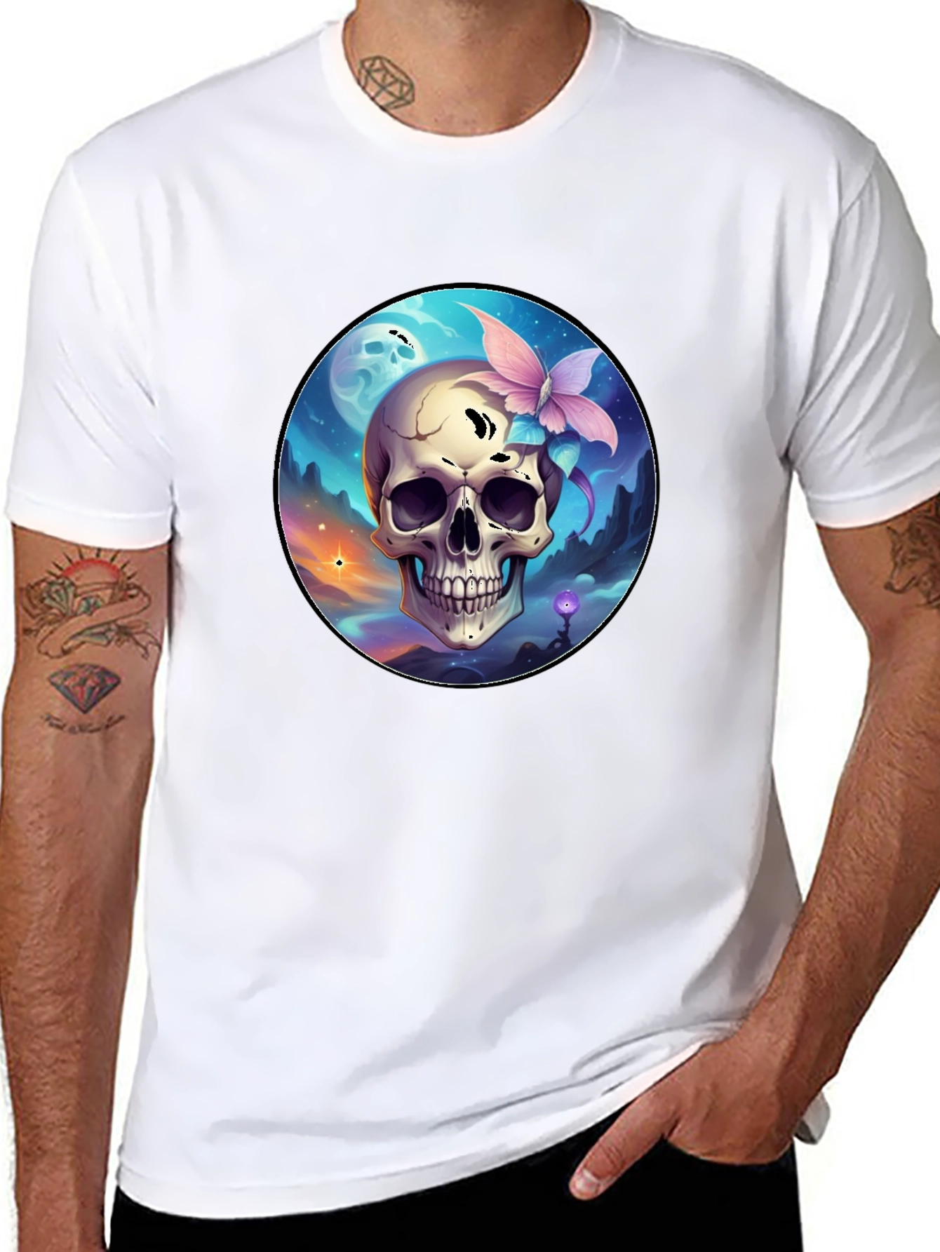 Skull & Butterfly Graphic Tee