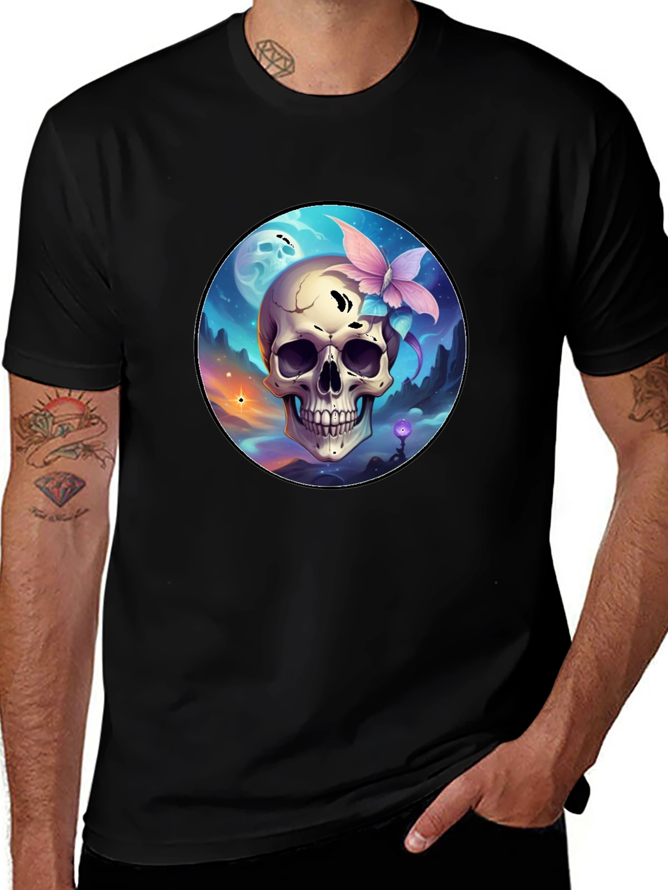 Skull & Butterfly Graphic Tee