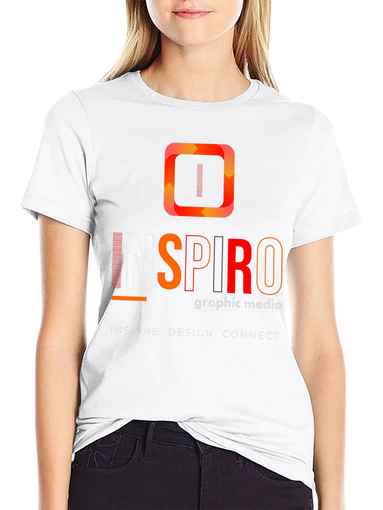 Inspiro Graphic Media Black T-Shirt