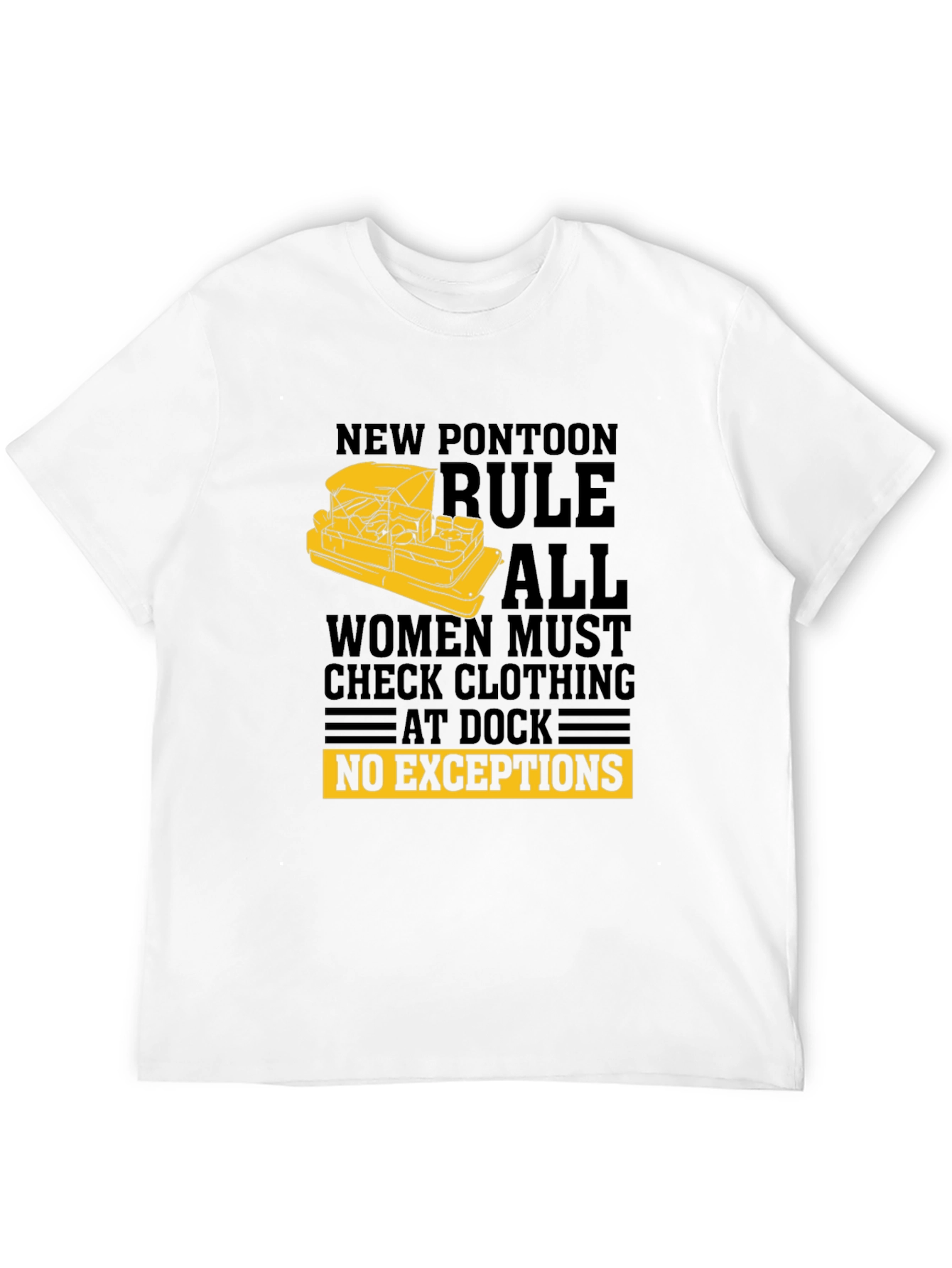 New Pontoon Rules T-Shirt - Funny Boat Apparel