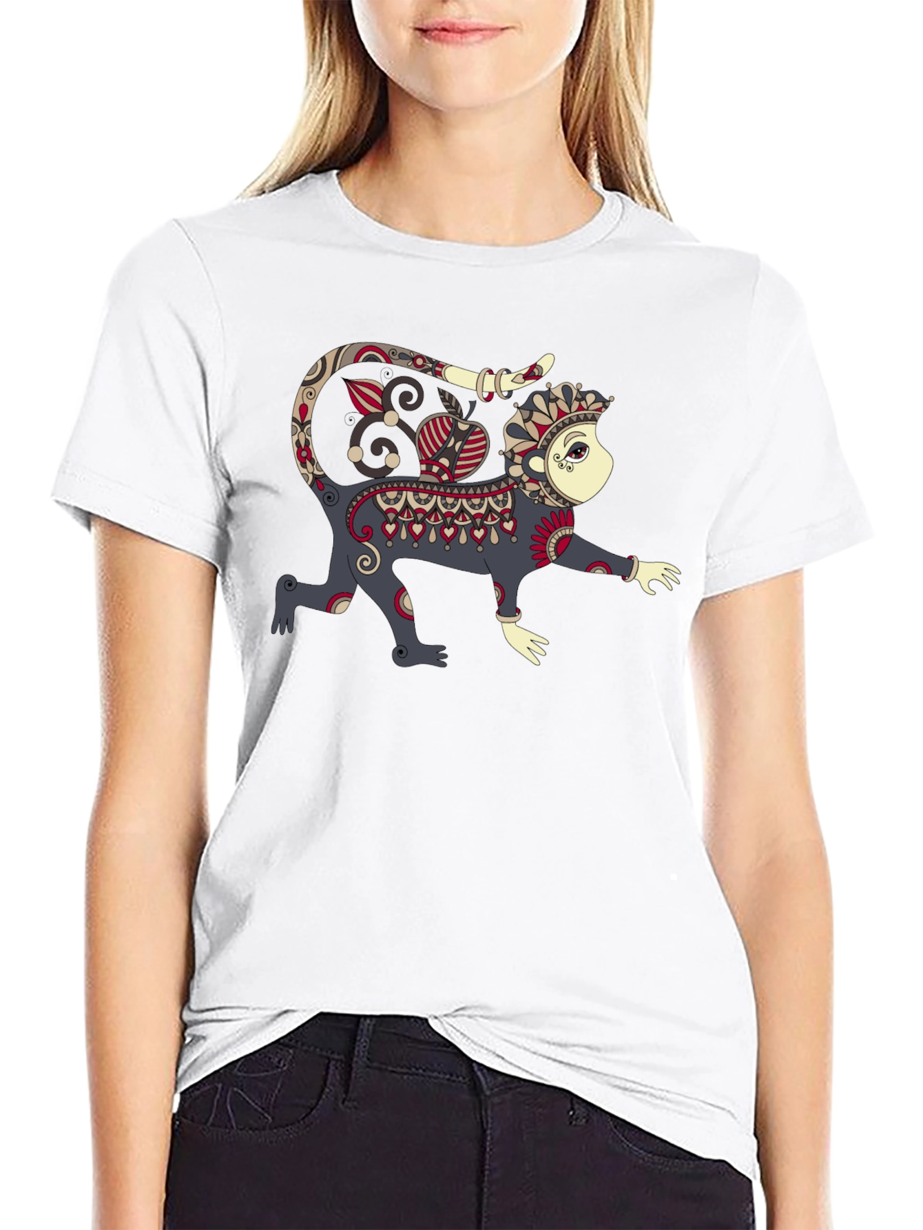 Monkey Graphic Black T-Shirt